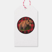 Buffalo Kariert Grizzly Bären-Geschenketiketten Geschenkanhänger (Rückseite)