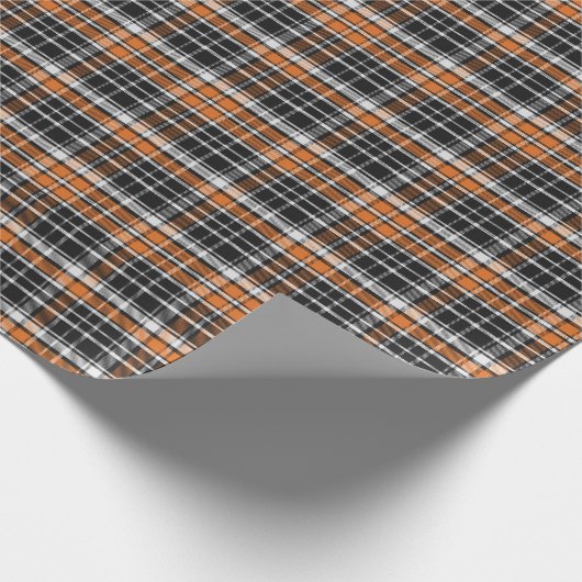 Buffalo Kariert Halloween Pattern Geschenkpapier (Ecke)