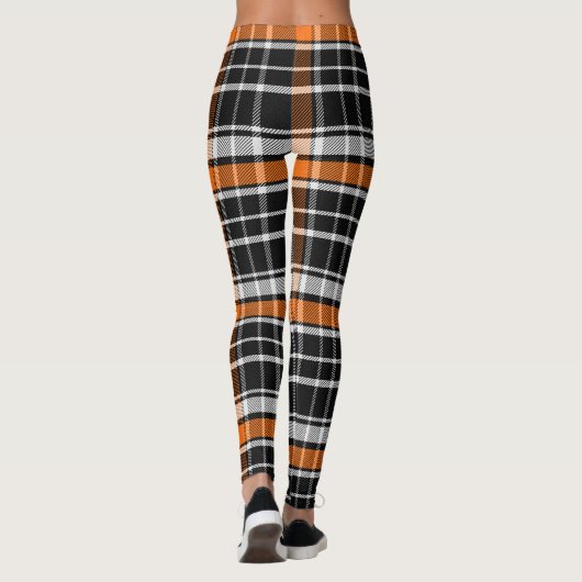 Buffalo Kariert Halloween Pattern Leggings (Rückseite)