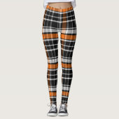Buffalo Kariert Halloween Pattern Leggings (Vorderseite)