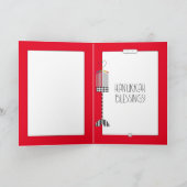 Buffalo Kariert Hanukkah Menorah Karte (Innenseite)