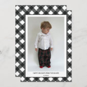 Buffalo Kariert Happy Holidays Card zu Weihnachten (Vorne/Hinten)