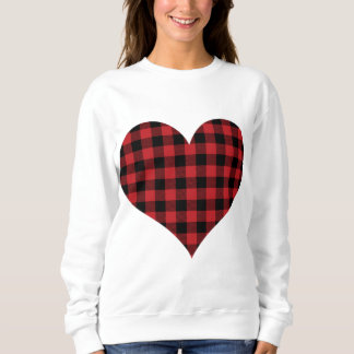 Buffalo Kariert Heart Valentine's Day Liebe Hoodie