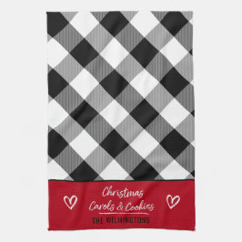 Buffalo Kariert Heart Weihnachtslieder und Cookies Geschirrtuch