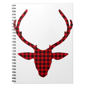 Buffalo Kariert Hirschfest Weihnachten Antler Urla Notizblock