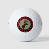 Buffalo Kariert Hirschkopf Golfball (Vorderseite)