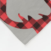 Buffalo Kariert Hirschkopf Red Black Baby Boy Fleecedecke (Ecke)