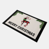 Buffalo Kariert Hirschweihnachtsmatte Door Mat Fußmatte (Schrägansicht)