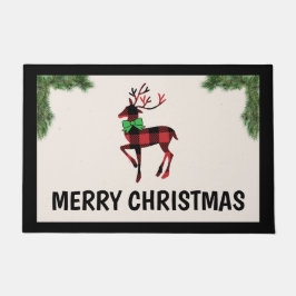Buffalo Kariert Hirschweihnachtsmatte Door Mat Fußmatte