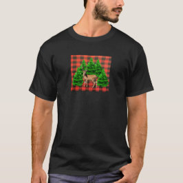 Buffalo Kariert Holiday Forest Deer T - Shirt