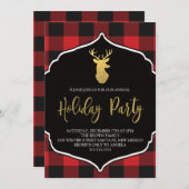 Buffalo Kariert Holiday Party Einladung (Vorne/Hinten)