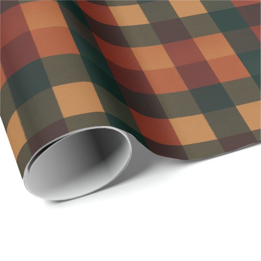 Buffalo Kariert Holiday Rustic Gingham Geschenkpapier (Rolleneckpunkt)