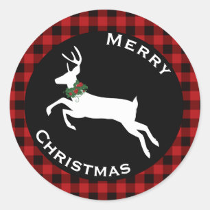 Buffalo Kariert Holiday Stickers