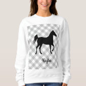 Buffalo Kariert Horse Lover (nicht so), leicht Swe Sweatshirt (Vorderseite)
