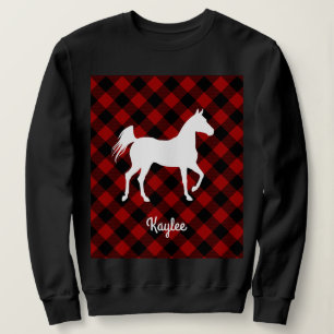 Buffalo Kariert Horse Lover (nicht so) Ugly Sweate Sweatshirt
