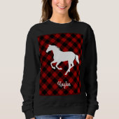 Buffalo Kariert Horse Lover (nicht so) Ugly Sweate Sweatshirt (Vorderseite)