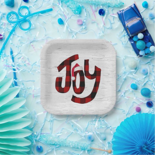 Buffalo Kariert Joy on White Birch Pappteller (Party)