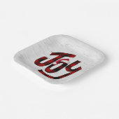 Buffalo Kariert Joy on White Birch Pappteller (Gewinkelt)