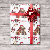 Buffalo Kariert Labradoodle Dog Weihnachten Geschenkpapier