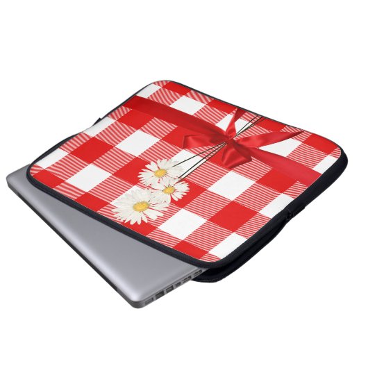 Büffalo-Kariert Laptopschutzhülle (Vorne Knopf)