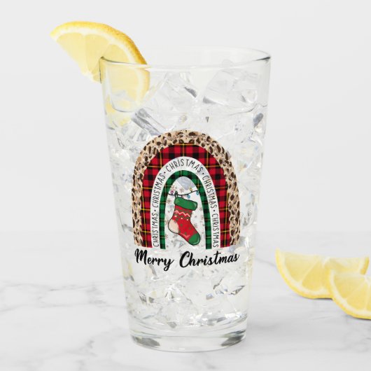 Buffalo Kariert & Leopard Printbüffel Glas (Vorderseite Ice)