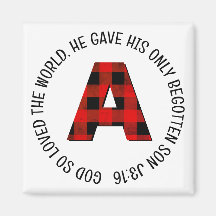 Buffalo Kariert Letter A Monogram