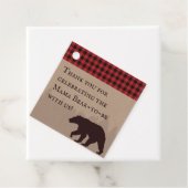 Buffalo Kariert Lumberjack Baby Dusche Danke Geschenkanhänger (Beispiel)