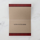 Buffalo Kariert Lumberjack Baby Dusche Danke Karte (Innenseite)