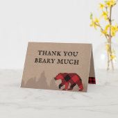 Buffalo Kariert Lumberjack Baby Dusche Danke Karte (Gelbe Blume)