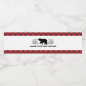 Buffalo kariert Lumberjack Baby Dusche Wasserflaschenetikett (Einzelnes Label)