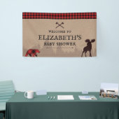 Buffalo Kariert Lumberjack Babydusche Begrüßungsze Banner (Messeveranstaltung)