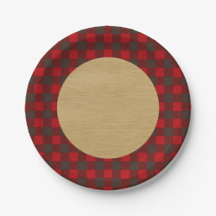 Buffalo Kariert Lumberjack Flannel Papier Teller