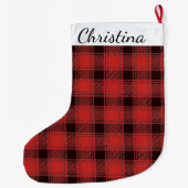 Buffalo Kariert Lumberjack Weihnachtsfest Strumpf Großer Weihnachtsstrumpf (Rückseite)