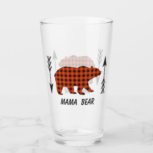 Buffalo Kariert Mama Bear Glas (Rückseite)