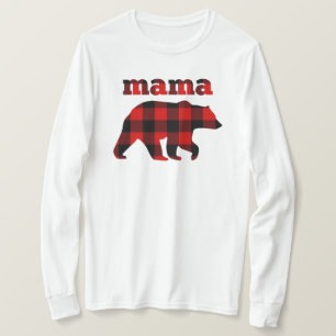 Buffalo kariert Mama Bear lang Ärmel T-Shirt