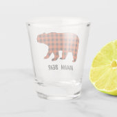 Buffalo Kariert Mama Bear Schnapsglas (Rückseite)