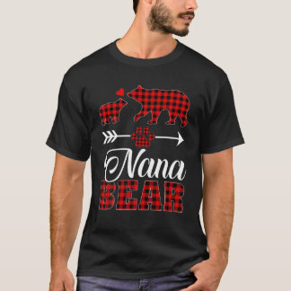 Buffalo Kariert Matching Family Christmas Nana Bär T-Shirt