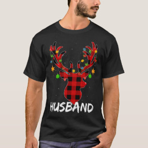Buffalo Kariert Matching Reindeer Weihnachten T-Shirt