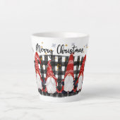 Buffalo Kariert Merry Christmas Gnomes Milchtasse (Vorderseite)