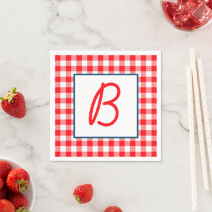 Buffalo Kariert Mit Monogramm Napkins Serviette