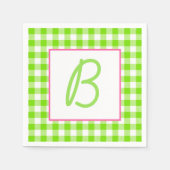 Buffalo Kariert Mit Monogramm Napkins Serviette (Vorderseite)