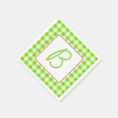 Buffalo Kariert Mit Monogramm Napkins Serviette (Ecke)