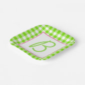 Buffalo Kariert Mit Monogramm Pappteller (Gewinkelt)