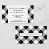 Buffalo Kariert Moderne Schwarz-Weiß-Technik Visitenkarte (Vorne/Hinten)