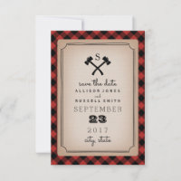 Buffalo Kariert Monogram Ax Save the Date