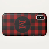 Buffalo Kariert Monogram Case-Mate iPhone Hülle (Rückseite (Horizontal))