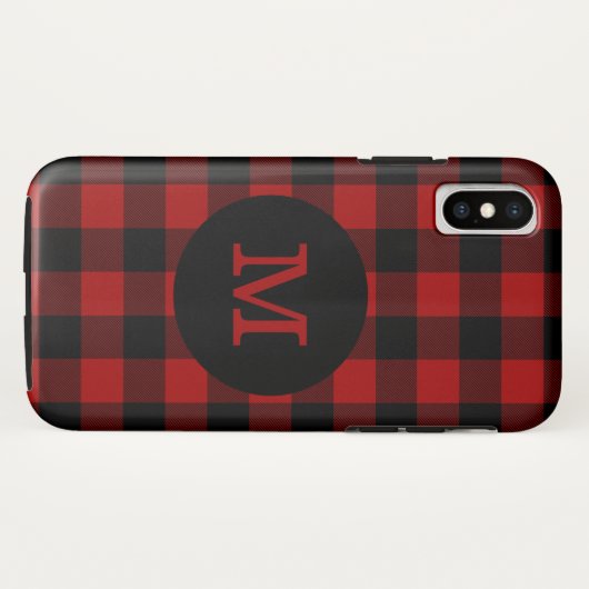 Buffalo Kariert Monogram Case-Mate iPhone Hülle (Rückseite (Horizontal))
