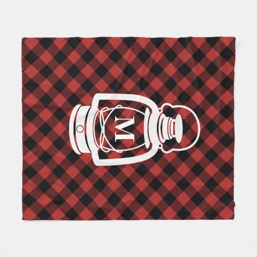 Buffalo Kariert Monogram Lantern Blanket Fleecedecke (Vorderseite (Horizontal))