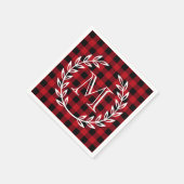 Buffalo Kariert Monogram Serviette (Ecke)
