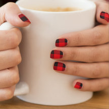 Buffalo Kariert Nail Art Olympian Effort Design